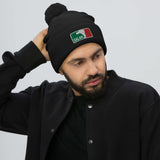 Salah Palestine Embroidered Pom-Pom Beanie