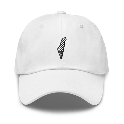 Free Palestine Map Keffiyeh Embroidered Twill Cap (Multiple Colors)