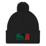 Salah Africa Embroidered Pom-Pom Beanie