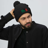 Salah Africa Embroidered Pom-Pom Beanie